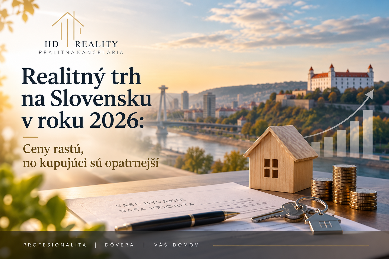 Realitný trh na Slovensku v roku 2026: Ceny rastú, no kupujúci sú opatrnejší Realitný trh na Slovensku v roku 2026: Ceny rastú, no kupujúci sú opatrnejší