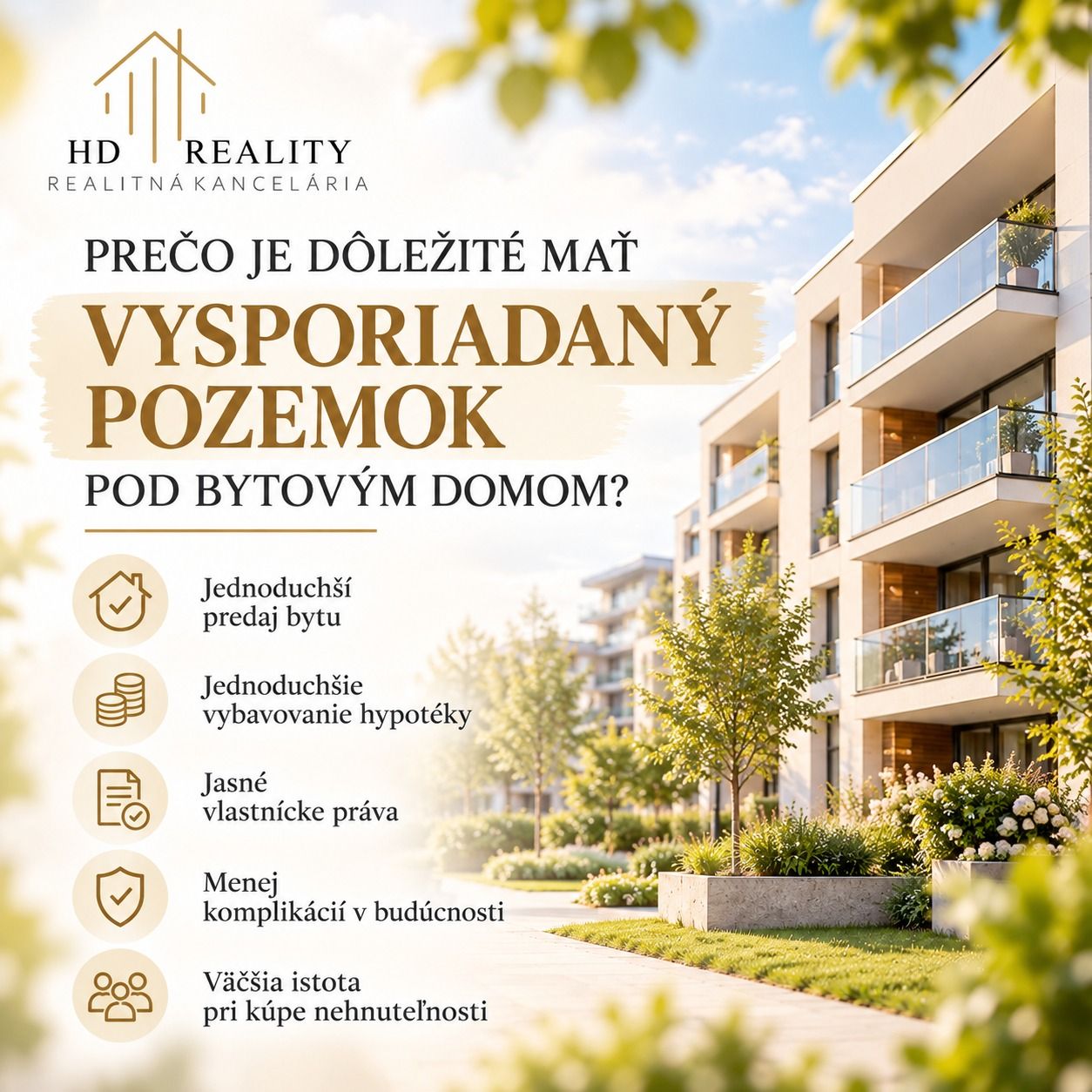 Prečo je dôležité mať vysporiadaný pozemok pod bytovým domom?