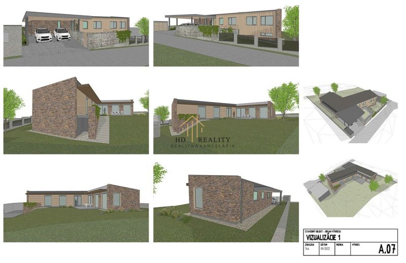Predaj, stavebný pozemok v Badíne s projektom rodinného domu