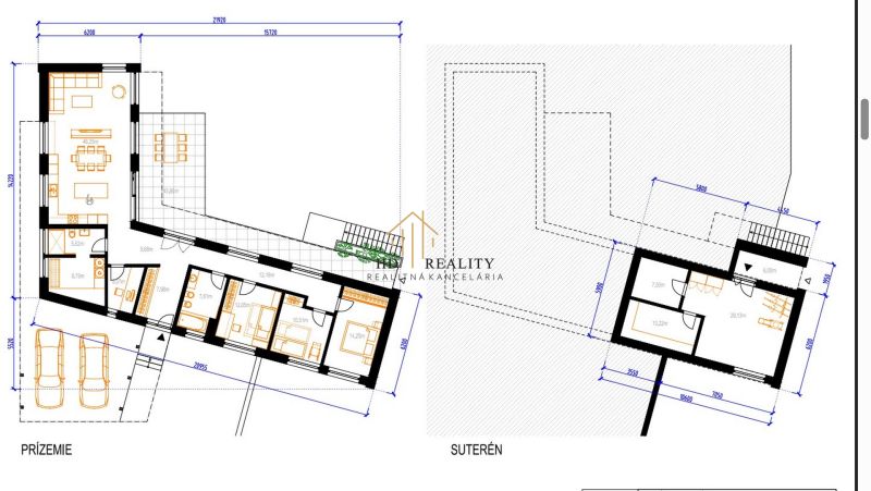 Predaj, stavebný pozemok v Badíne s projektom rodinného domu