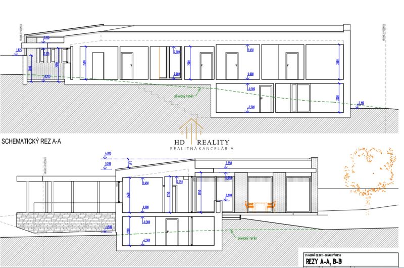 Predaj, stavebný pozemok v Badíne s projektom rodinného domu