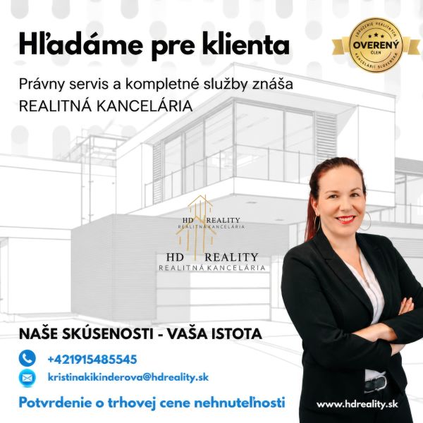 Pre konkrétnych klientov hľadáme rodinné domy  v Krupine
