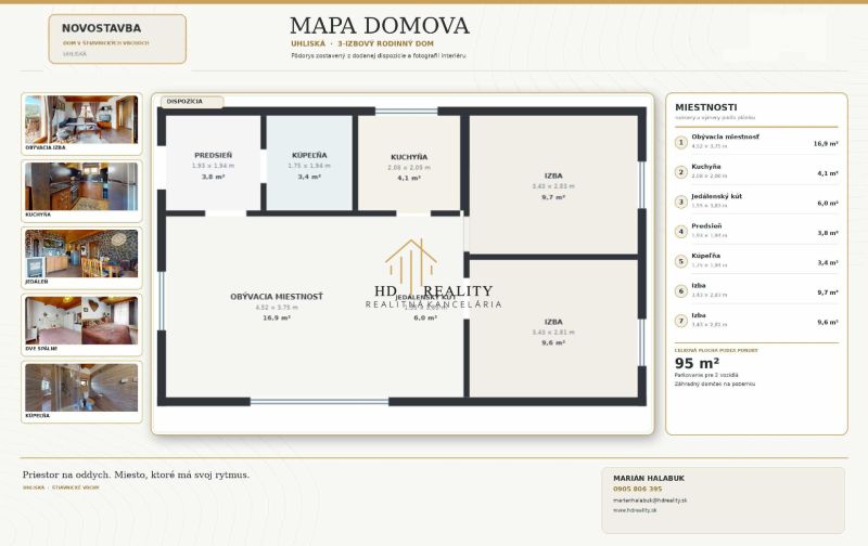 HD REALITY, predaj rodinný dom s výhľadmi na okolitú prírodu | 95 m² |